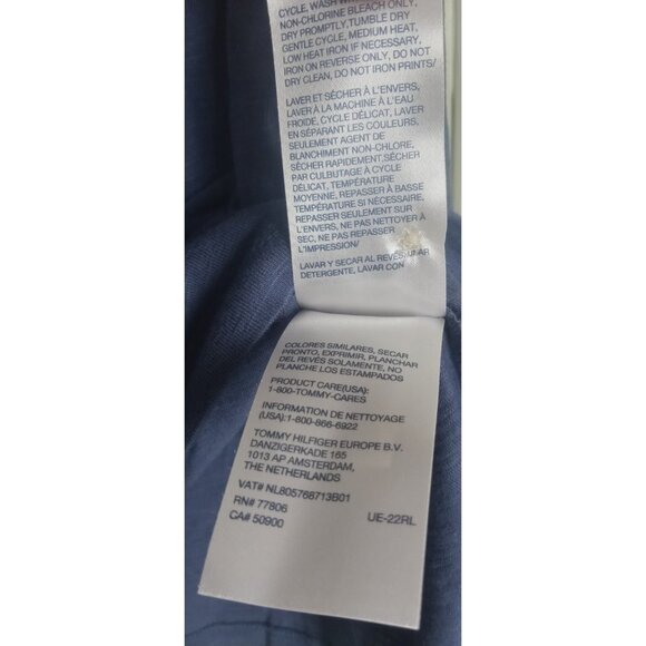 NWT Men’s Tommy Hilfiger Blue Crewneck T-Shirt Size Small – Classic Fit - Picture 6 of 12